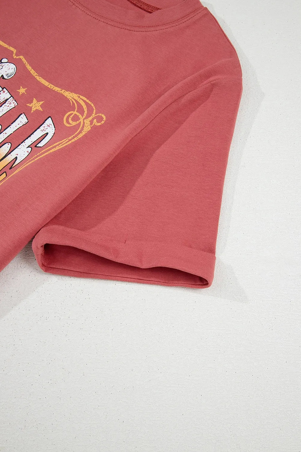 Mineral Nashville Music City Graphic Retro T-Shirt-Burn Coral- Pink
