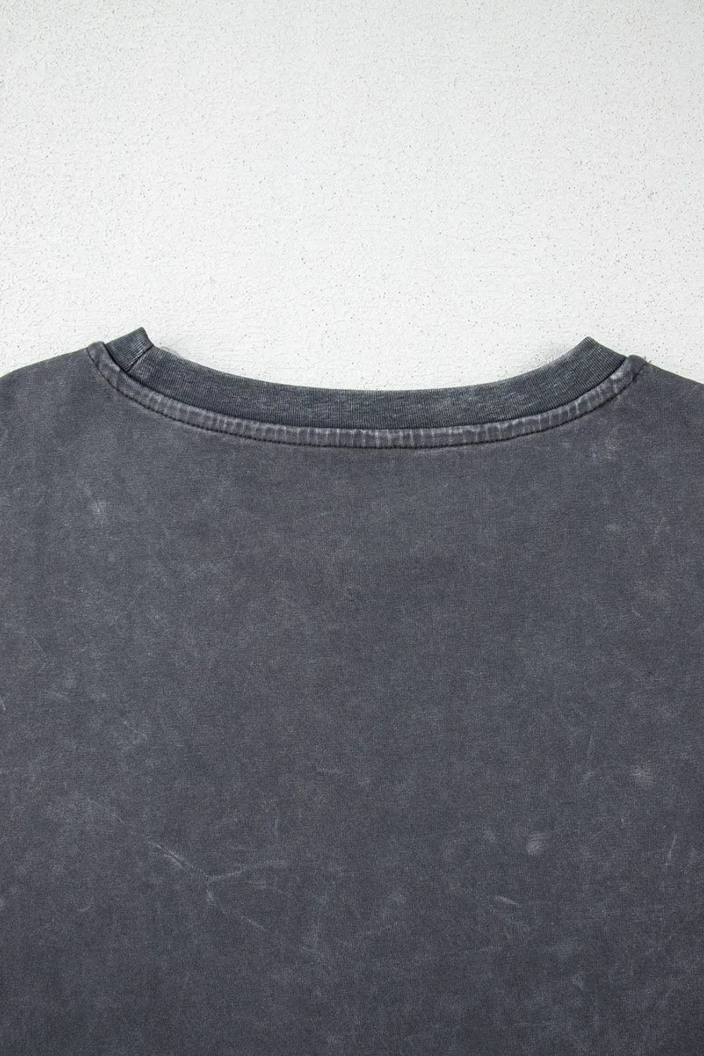 Kindness Butterflies Graphic Mineral Wash Loose Tee- Dark Gray