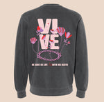 He Gave Us Life With His Death | Pigment Dyed Black Crew Neck