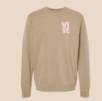 He Gave Us Life With His Death | Pigment Dyed Sandstone Crew Neck