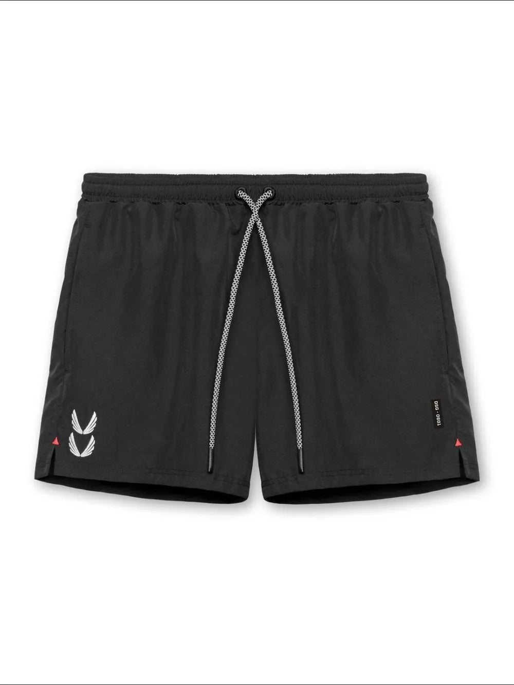 Men's Plus Size Drawstring Active Shorts-with Pockets-Training, Crossfit-Tranning -Black