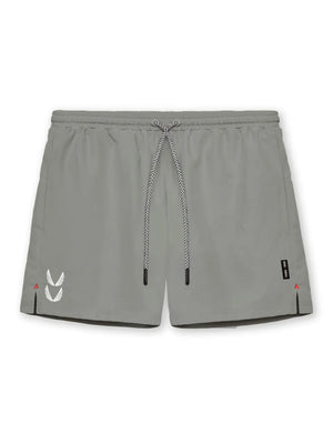 Men's Plus Size Drawstring Active Shorts-with Pockets-Training, Crossfit-Tranning - Gray