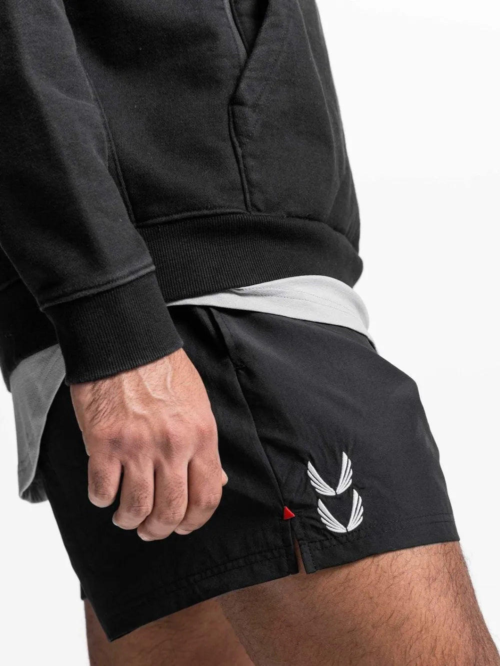 Men's Plus Size Drawstring Active Shorts-with Pockets-Training, Crossfit-Tranning-Black
