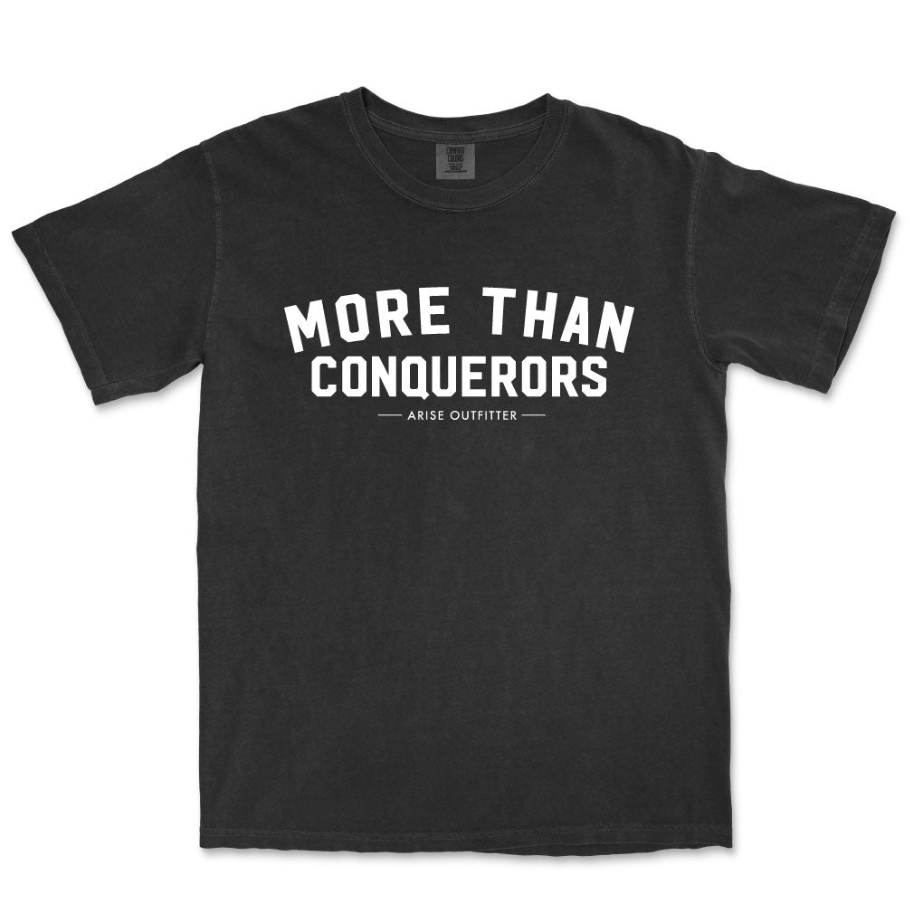 Comfort Colors Black More Than Conquerors Graphic Men Vintage T-Shirt