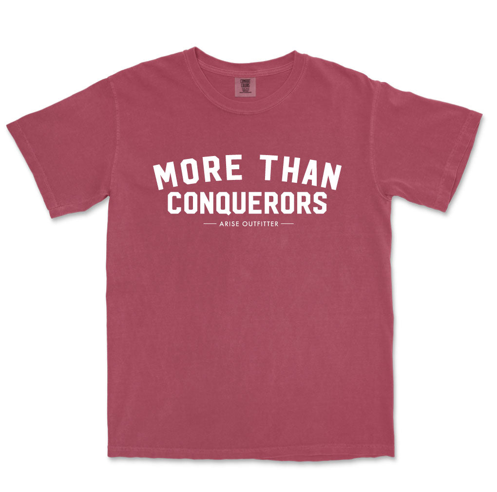Comfort Colors Brick More Than Conquerors  Graphic Men Vintage T-Shirt
