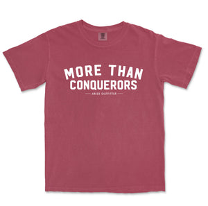 Comfort Colors Brick More Than Conquerors  Graphic Men Vintage T-Shirt