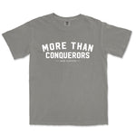 Comfort Colors Grey More Than Conquerors Graphic Men Vintage T-Shirt