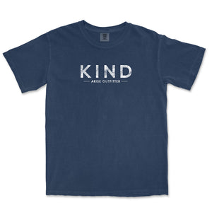 Comfort Color Navy Blue Kind Men Graphic T shirt