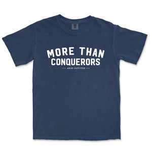 Comfort Colors True Navy More Than Conquerors Graphic Men Vintage T-Shirt