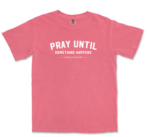 Comfort Colors Water Melon Pray Until Something Happens Men Graphic Vintage T-Shirt