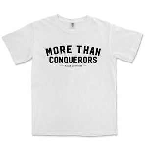 Comfort Colors White More Than Conquerors Graphic Men Vintage T-Shirt